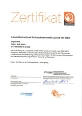 Q-Geprüfte Fachkraft für Rauchwarnmelder